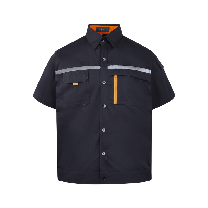 Men's Short Sleeve Industrial Mechanic Work Shirts Customizable