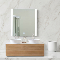 Miroir de salle de bain moderne avec éclairage, vente en gros d'usine, variateur d'intensité, anti-buée, CCT 3000K 4000K 6000K, pour hôtels 5 étoiles, certifié UL CE