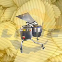 Coupe-pommes de terre centrifuge Lijie pour usage en restaurant, machine à couper les légumes haute capacité avec des tranches en forme de V ondulé et plates