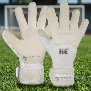 Gants de gardien de but professionnels, paume avant en latex, dos en silicone imprimé, logo personnalisé, haute qualité - Product Image 3