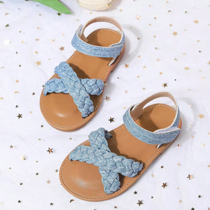 Sandales d'été en jean style princesse à bout ouvert pour filles et enfants – Vente en gros - Product Image 1