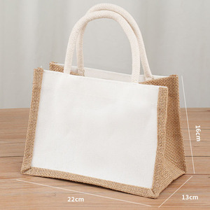 Borse riutilizzabili in iuta di 21*23*15 cm per la spesa, la spiaggia, compleanni, matrimoni, regali di Natale per mamma, moglie, <span class=keywords><strong>zia</strong></span> - Product Image 2