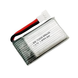 헬리콥터 쿼드콥터 용 BW <span class=keywords><strong>Lipo</strong></span> 752030 <span class=keywords><strong>3.7V</strong></span> <span class=keywords><strong>400mAh</strong></span> 25C 고속 리튬 이온 폴리머 배터리 - Product Image 2
