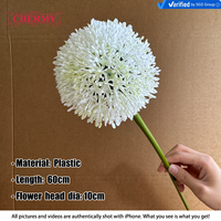 Fleur artificielle en plastique blanc DC334, faux oignon à tige unique, pour arrangement floral de mariage, décoration de table à la maison.