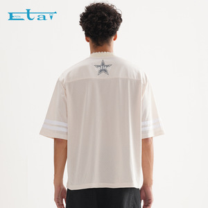 Custom voetbal mesh crew neck korte mouwen ademend zomer losse bedrukte casual sport T-shirt met teamnummers - Product Image 3
