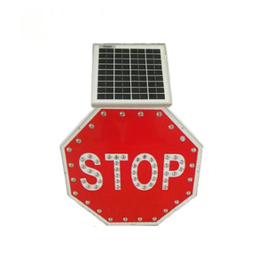 Segno di STOP solare segno di alluminio a LED segno di rendimento solare parcheggio - Product Image 4