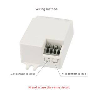 Interruptor de Inducción por <span class=keywords><strong>Radar</strong></span> de Microondas Pequeño para Detección de Cuerpos Humanos en Pasillos y Vehículos, Alcance de 1.5-15m, Protección Contra el Sol y el Frío - Product Image 4