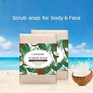 Savon exfoliant blanchissant anti-acné au lait de coco pour le corps, soin nettoyant pour adoucir et régénérer <span class=keywords><strong>la</strong></span> peau - Product Image 3
