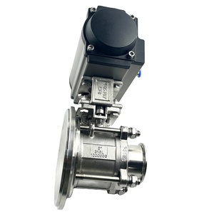 Robinet à bille sanitaire trois pièces DN50 en acier inoxydable de qualité alimentaire SS316L - Product Image 2