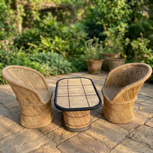 BS International NA251 Hot Sale Modern BentWood <b>Rattan</b> Outdoor Furniture Farmhouse Garden Sets Eco-Friendly Lightweight - Product Image 2