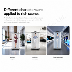 หน้าจอ LED ทรงกระบอกโฮโลแกรม 3 มิติ ขนาด 5.5 นิ้ว พร้อมระบบโต้ตอบ AI สำหรับใช้ในห้องจัดแสดงนิทรรศการในร่ม - Product Image 4