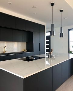<strong>Flat</strong> <strong>Pack</strong> <strong>Kitchen</strong> Cabinet Designs Black Gloss <strong>Kitchen</strong> Set Modern <strong>Kitchen</strong> Cabinet - Product Image 3