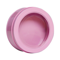 Boîte ronde en fer durable avec fenêtre transparente, boîte en métal hermétique pour bonbons, bijoux, articles de bureau, organisateur de rangement
