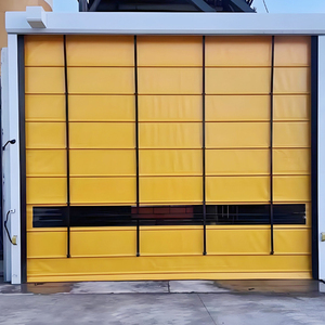 Porte rapide à enroulement moderne bleue haute performance, porte empilable à grande vitesse pour entrepôts, surface finie, porte industrielle - Product Image 2