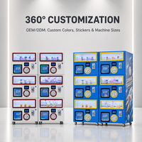 Distributeur automatique de capsules de jouets multi-niveaux combiné, machine de distribution de prix en libre-service fonctionnant par pièces et code QR