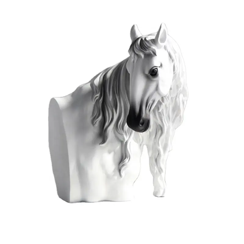 Современное искусство каллиграфии голова лошади скульптура животных статуя ручной работы в нордическом стиле украшения дома отеля предметы искусства Подарки
