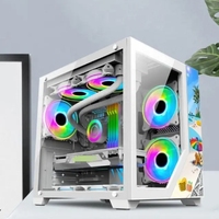 2024 Mini tour bureau PC boîtier d'ordinateur jeu m-atx Usb3.0 Mobo haut débit d'air boîtier d'ordinateur plaque d'acier épaissie