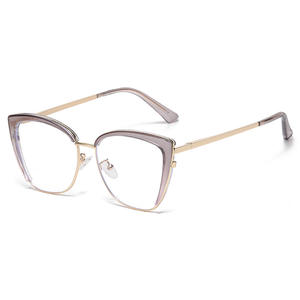 Monturas de gafas Kjl Cat Eye para mujer, montura completa, lentes de PC, protección anti UV, diseño moderno y elegante - Product Image 5