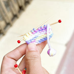 บ้านตุ๊กตา1:12ขนาดเล็กจำลองขนสัตว์เครื่องประดับ DIY ลูกบอลไหมพรมถักเสื้อกันหนาว - Product Image 2