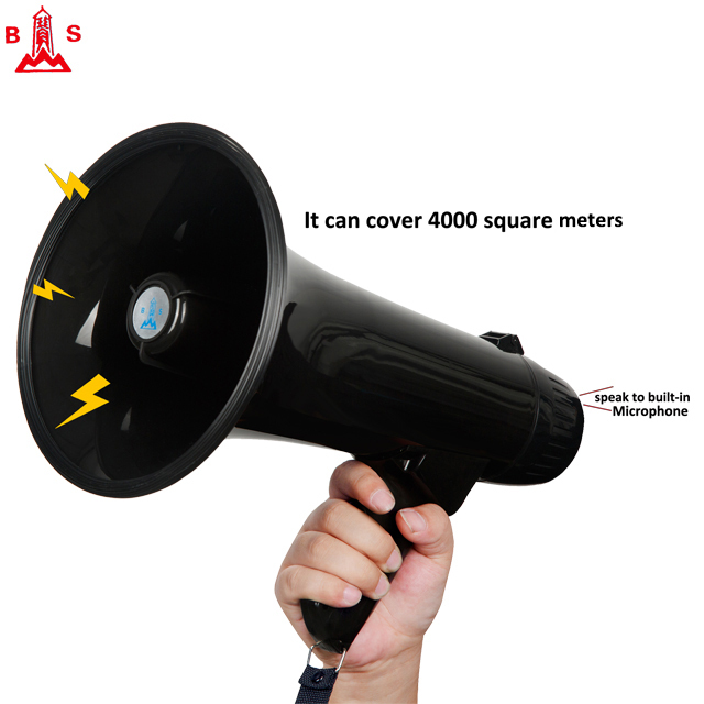 Portable Loud Hailer Handheld Megaphone With Siren Voice Recording and MP3 Audio Play Outdoor Use