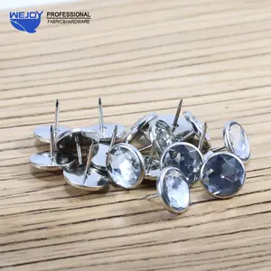 Wejoy-Accesorios de sofá para muebles, tachuelas de diamante redondas decorativas de hierro para tapicería de uñas