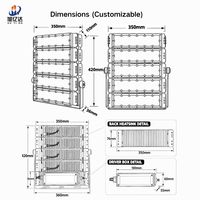 Projecteur LED modulaire 400W-1000W IP66 en fer à haut lumen SMD pour stades, chantiers de construction et tunnels, certifié CE, garantie 3 ans