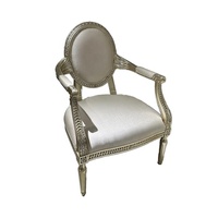 Ensemble de bureau d'étude et chaise d'appoint en bois massif de style français sculpté à la main avec des motifs floraux pour le salon