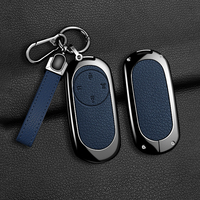 Étui de protection en alliage de zinc et cuir pour clé de voiture, porte-clés pour accessoires AITO M9 M8 M7 M5 Ultra/Max