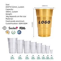 Logo personnalisé Bar Promotion Tasse en aluminium à couleur changeante magique Tasse à bière froide Tumbler Mug