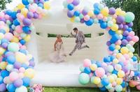 Maison de rebond gonflable en PVC blanc commercial fête d'enfants château sautant nouvelle vente de videur de mariage en plein air