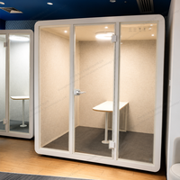Cabine insonorisée mobile et portable pour réunions, travail en intérieur, isolation phonique, 4 personnes, bureau silencieux, vente chaude
