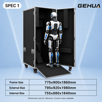 Valise de transport pour robot personnalisée GEHUA, cadre en aluminium, intérieur en mousse EVA, robuste, avec roulettes
