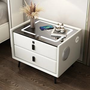 Vente directe d'usine, table de chevet intelligente avec chargeur USB sans fil, meubles de chambre à coucher, table de chevet intelligente, table de chevet connectée - Product Image 6