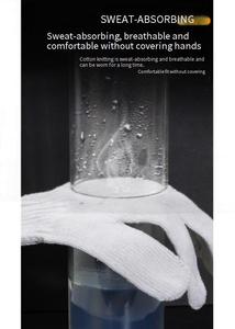Guanti da <span class=keywords><strong>Lavoro</strong></span> in Cotone Economici Personalizzati, Guanti per Elettricisti Lavabili Bianchi per Lavori Agricoli - Product Image 2