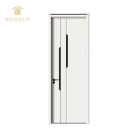 Puerta de madera sólida para dormitorio, puerta de madera sólida de color blanco, moderna y sencilla