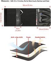 Organisateur de repose-bras de canapé en cuir antidérapant avec support pour télécommande, sac de rangement pliable écologique pour salon