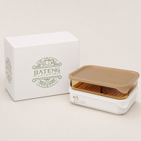 Boîte à lunch en verre borosilicate de haute qualité, sans plastique, compatible micro-ondes, avec couvercle en verre et manchon en silicone