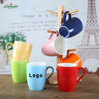 Tasses en céramique personnalisées avec logo, forme tambour, 11 oz, colorées, effet glaçure, prix usine, cadeau, pour la maison, café, eau, pour couple