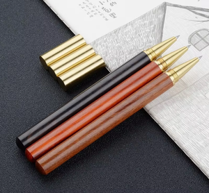 Rosewood &amp; Ebony Wood Promotional Fountain <strong>Pen</strong> with 0.5mm Tip Black Ink Custom Logo Printing - Product Image 3