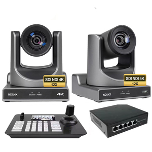 Usd1498 Miễn Phí tàu VX61AL-N = 2 pcs NDI HX POE 4k 12X Zoom quang SDI phát sóng PTZ hội nghị máy ảnh + một IP điều khiển + PoE chuyển đổi - Product Image 1