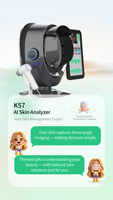 Analyseur de peau IA 8 spectres 270° pour la détection panoramique de l'hydratation, de l'acné, des rides et des pigments