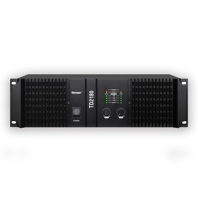 TD-2180 2x1800W Professional D-Class Power Amplifier 2U Rack Mount High Efficiency for KTV Stage Party PA System