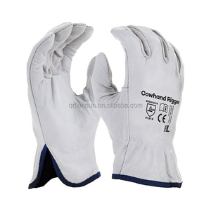 Guantes de trabajo de cuero de vaca de primera calidad personalizados Guantes de cuero duraderos para el trabajo Guantes DE SEGURIDAD DE CUERO ampliamente utilizados - Product Image 5