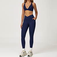 Ensemble de vêtements de sport respirants personnalisés, shorts doux, soutien-gorge de sport, vêtements de sport pour l'entraînement, vêtements de yoga pour femmes