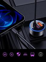 Transmitter FM Aux Modulator 5.0 Nirkabel Handsfree Car Kit Pemutar Audio Mobil MP3 dengan Pengisi Daya Mobil USB Ganda Cepat 3.1A