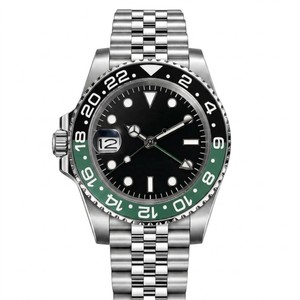 Mechanical Diver GMT <b>Watch</b> Stainless Steel Wristwatch Analog Date Display Water Resistant Round <b>Case</b> for Unisex - Product Image 2