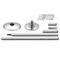 Réglable 45mm statique et pour Spinning Dance Pole Kit Fitness Stripper Pole en acier et acier inoxydable