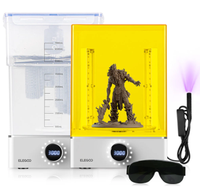 ELEGOO Ensemble Mercury XS, station de séchage et station de lavage séparée pour les grands modèles en résine imprimés en 3D, les modèles en résine pour imprimante 3D LCD.