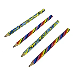 定制多色混合铅铅笔4合1彩色铅巨型铅笔彩虹色儿童铅笔礼品