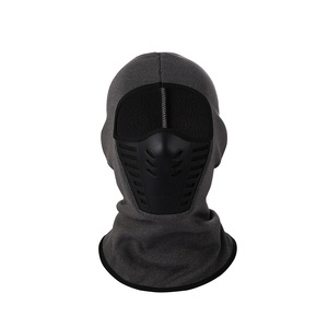Cycling Mask Fleece Lined Windproof Neck Protector Unisex Outdoor Riding Face Cover Black And Dark Gray - Product Image 4